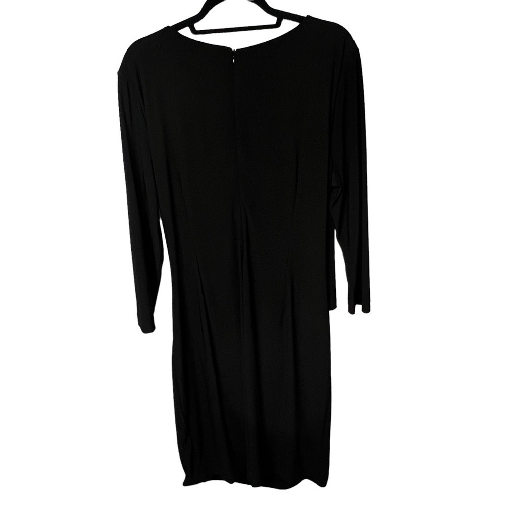 Simply Vera Wang Womens Black Side Ruched L/S Dress Sz XXL 2XL Formal Holiday - Picture 7 of 7